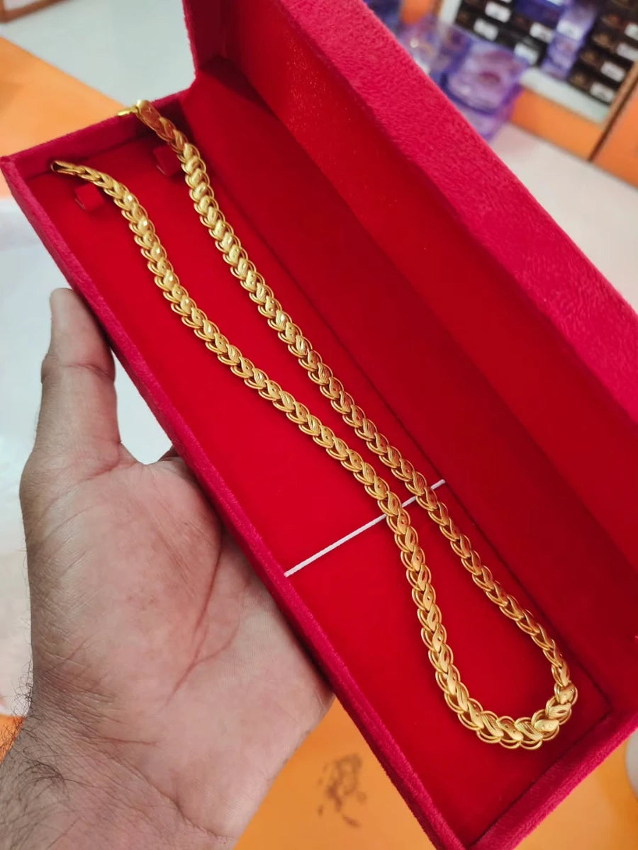 Premium Lotus gold plated chain