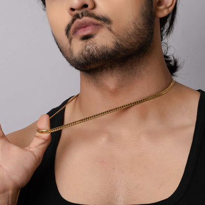 Snake Skin Gold Plated Chain